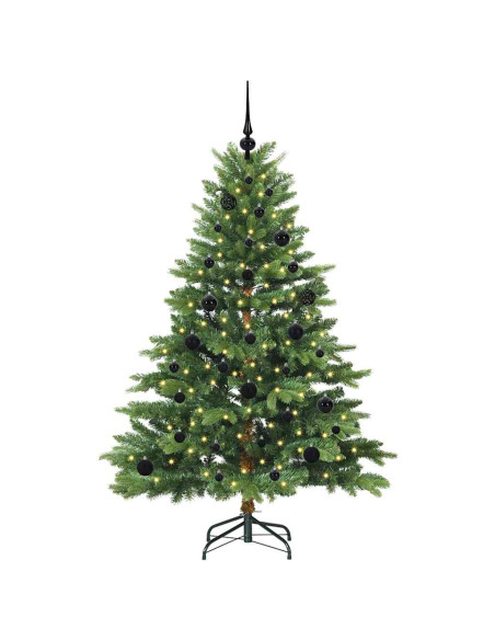 Albero di Natale artificiale con 150 LED Verde 150 cm PE e PVC