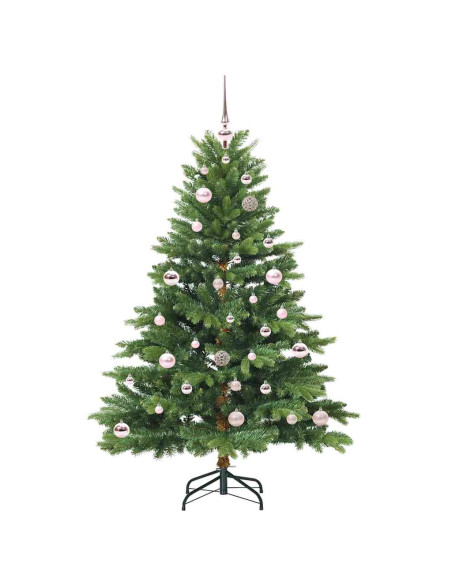 Albero di Natale artificiale con 150 LED Verde 150 cm PE e PVC