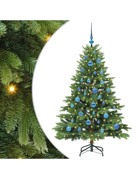 Albero di Natale artificiale con 150 LED Verde 150 cm PE e PVC