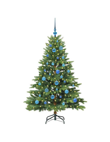Albero di Natale artificiale con 150 LED Verde 150 cm PE e PVC