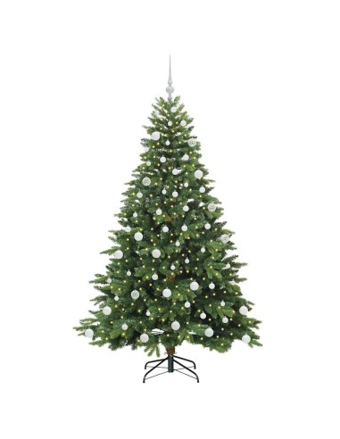 Albero di Natale artificiale con 300 LED Verde 180 cm PE e PVC