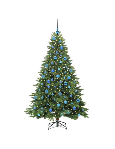 Albero di Natale artificiale con 300 LED Verde 180 cm PE e PVC