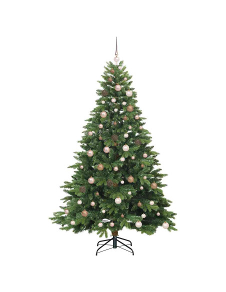Albero di Natale artificiale con 300 LED Verde 210 cm PE e PVC