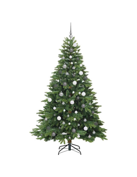Albero di Natale artificiale con 300 LED Verde 210 cm PE e PVC