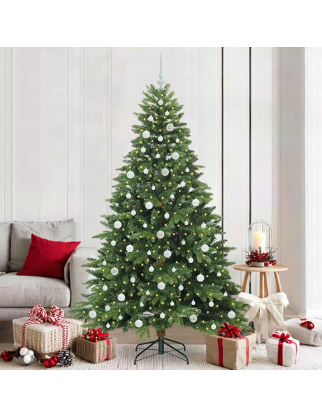 Albero di Natale artificiale con 300 LED Verde 210 cm PE e PVC