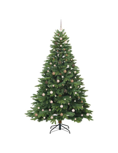 Albero di Natale artificiale con 300 LED Verde 240 cm PE e PVC