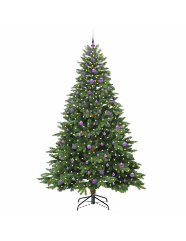 Albero di Natale artificiale con 300 LED Verde 240 cm PE e PVC