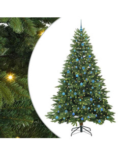 Albero di Natale artificiale con 300 LED Verde 240 cm PE e PVC 2