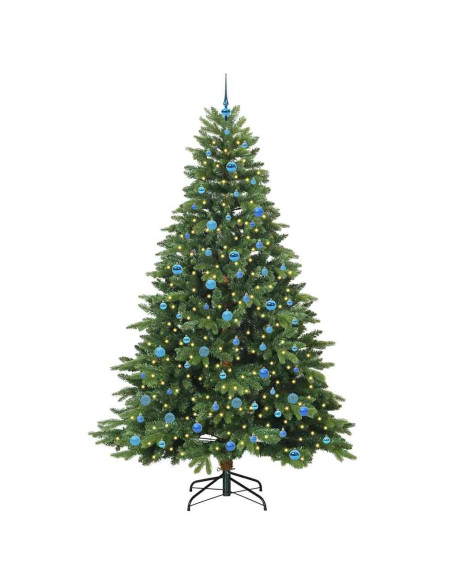 Albero di Natale artificiale con 300 LED Verde 240 cm PE e PVC
