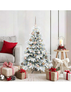 Albero di Natale artificiale con 150 LED Verde 120 cm PE e PVC 2
