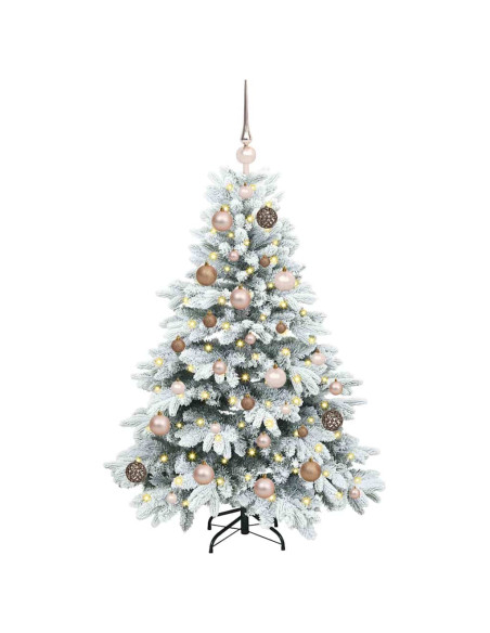 Albero di Natale artificiale con 150 LED Verde 120 cm PE e PVC