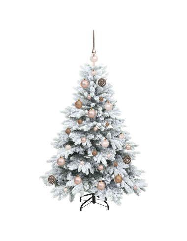 Albero di Natale artificiale con 150 LED Verde 120 cm PE e PVC