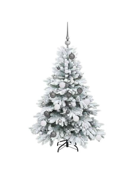 Albero di Natale artificiale con 150 LED Verde 120 cm PE e PVC
