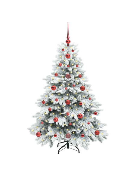 Albero di Natale artificiale con 150 LED Verde 120 cm PE e PVC