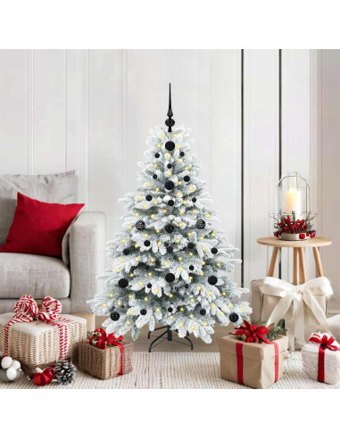 Albero di Natale artificiale con 150 LED Verde 120 cm PE e PVC
