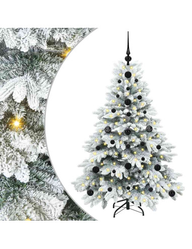 Albero di Natale artificiale con 150 LED Verde 120 cm PE e PVC