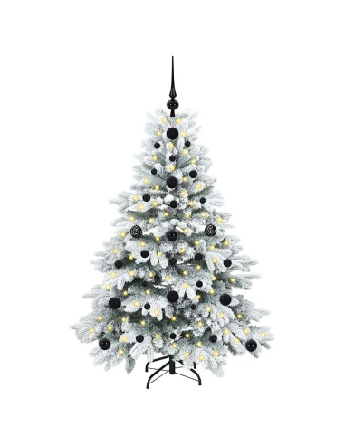 Albero di Natale artificiale con 150 LED Verde 120 cm PE e PVC