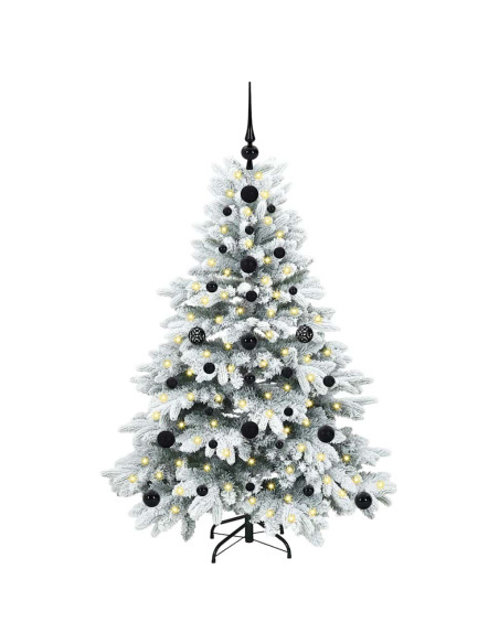 Albero di Natale artificiale con 150 LED Verde 120 cm PE e PVC