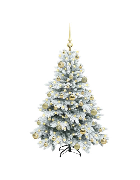 Albero di Natale artificiale con 150 LED Verde 120 cm PE e PVC