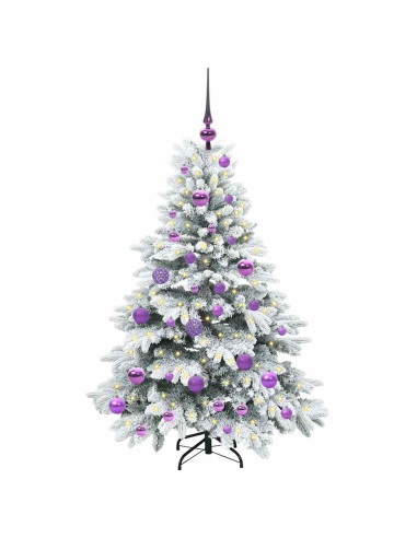 Albero di Natale artificiale con 150 LED Verde 120 cm PE e PVC