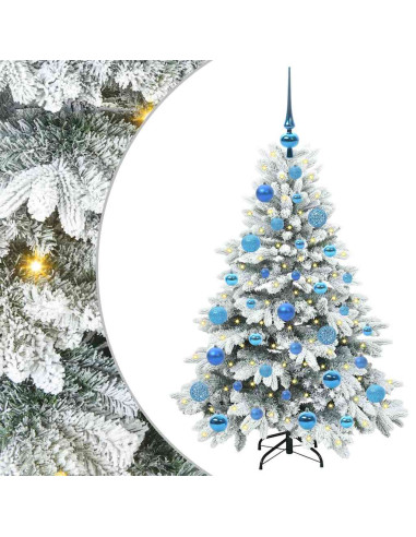 Albero di Natale artificiale con 150 LED Verde 120 cm PE e PVC