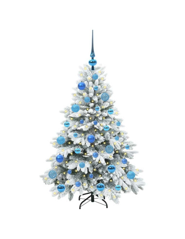 Albero di Natale artificiale con 150 LED Verde 120 cm PE e PVC