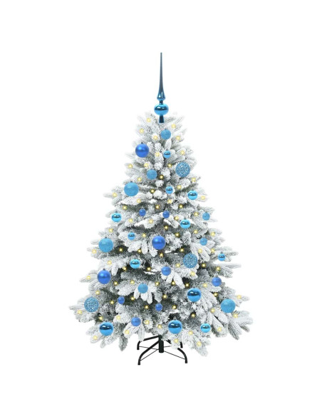 Albero di Natale artificiale con 150 LED Verde 120 cm PE e PVC