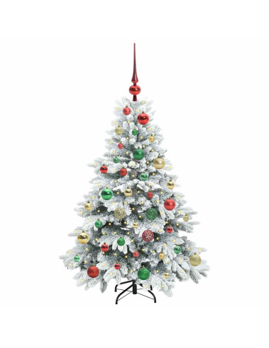 Albero di Natale artificiale con 150 LED Verde 120 cm PE e PVC