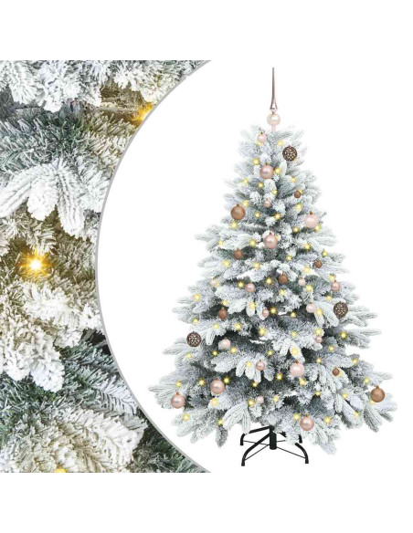 Albero di Natale artificiale con 150 LED Verde 150 cm PE e PVC