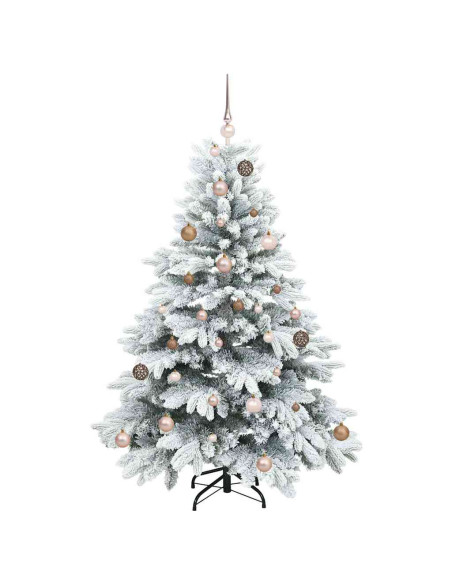Albero di Natale artificiale con 150 LED Verde 150 cm PE e PVC