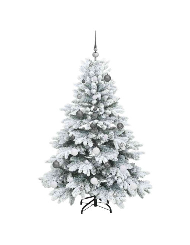 Albero di Natale artificiale con 150 LED Verde 150 cm PE e PVC