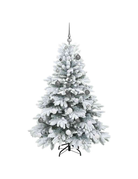Albero di Natale artificiale con 150 LED Verde 150 cm PE e PVC