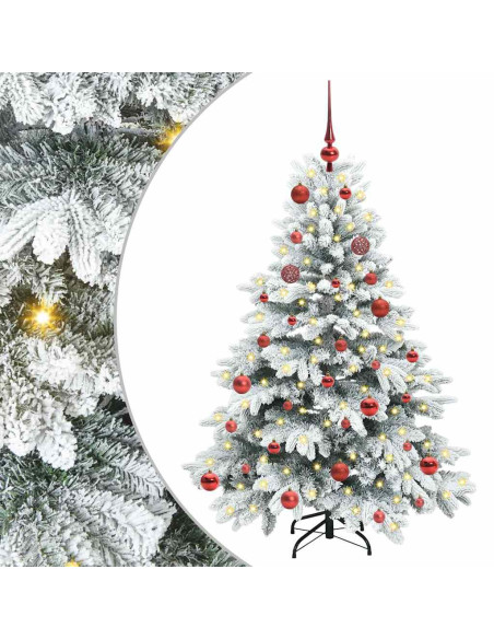 Albero di Natale artificiale con 150 LED Verde 150 cm PE e PVC