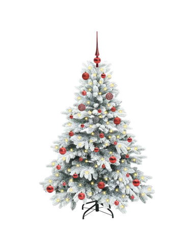 Albero di Natale artificiale con 150 LED Verde 150 cm PE e PVC