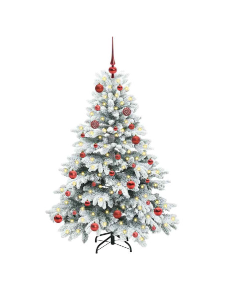 Albero di Natale artificiale con 150 LED Verde 150 cm PE e PVC