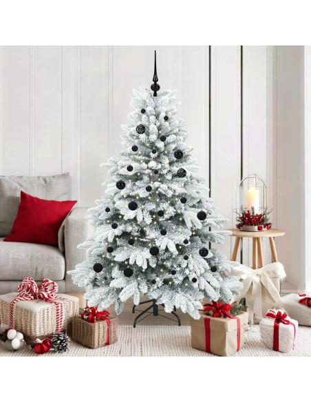 Albero di Natale artificiale con 150 LED Verde 150 cm PE e PVC