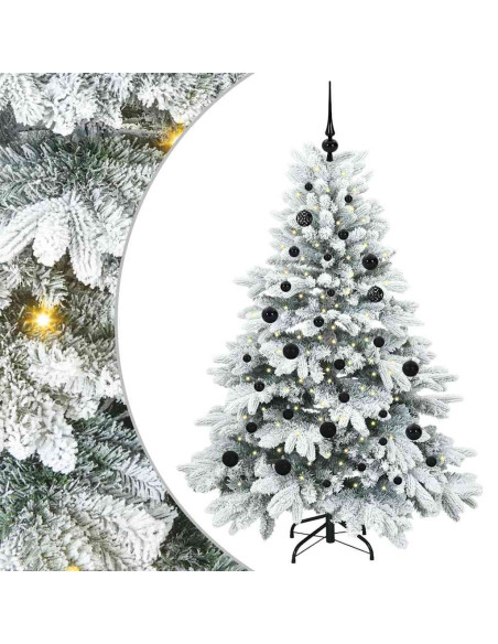 Albero di Natale artificiale con 150 LED Verde 150 cm PE e PVC