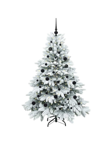 Albero di Natale artificiale con 150 LED Verde 150 cm PE e PVC