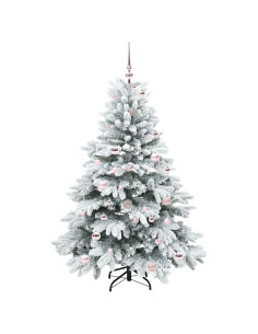 Albero di Natale artificiale con 150 LED Verde 150 cm PE e PVC 2