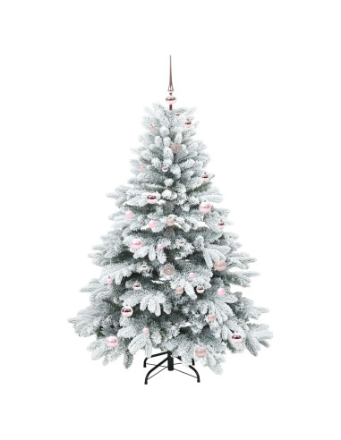 Albero di Natale artificiale con 150 LED Verde 150 cm PE e PVC