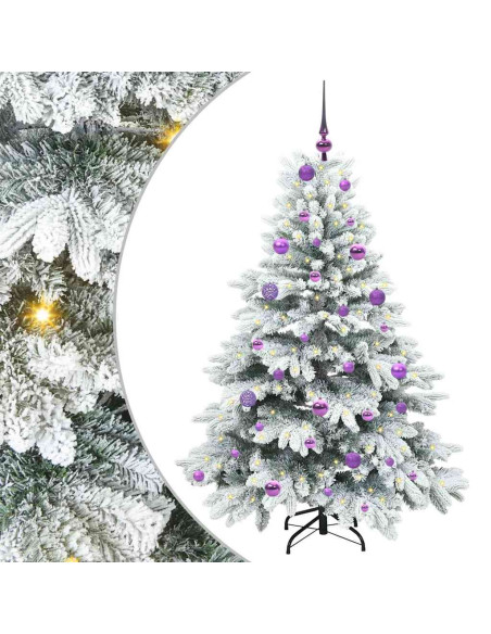 Albero di Natale artificiale con 150 LED Verde 150 cm PE e PVC