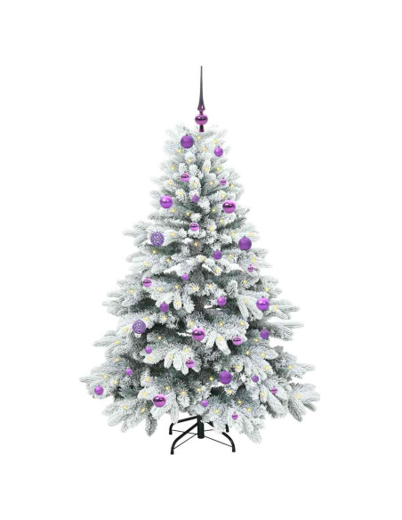 Albero di Natale artificiale con 150 LED Verde 150 cm PE e PVC