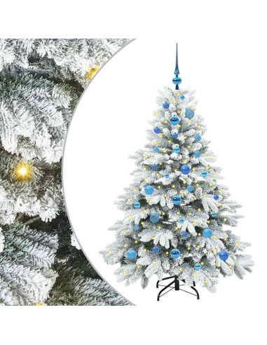 Albero di Natale artificiale con 150 LED Verde 150 cm PE e PVC