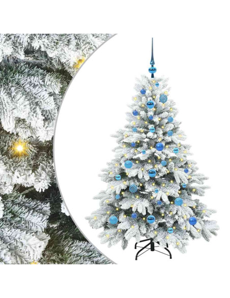 Albero di Natale artificiale con 150 LED Verde 150 cm PE e PVC