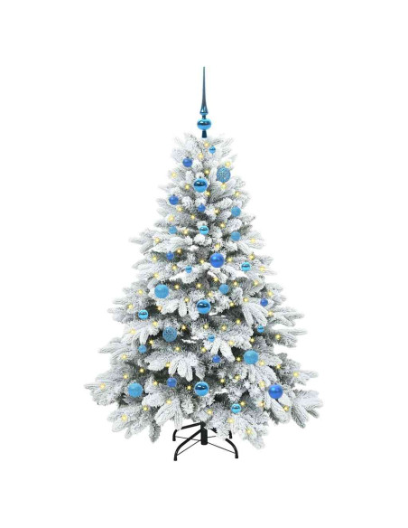 Albero di Natale artificiale con 150 LED Verde 150 cm PE e PVC