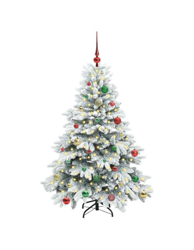 Albero di Natale artificiale con 150 LED Verde 150 cm PE e PVC