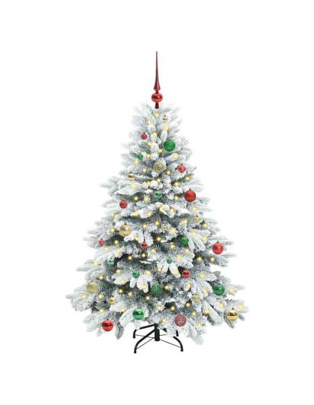 Albero di Natale artificiale con 150 LED Verde 150 cm PE e PVC