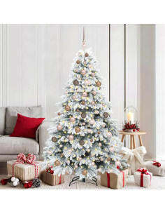 Albero di Natale artificiale con 300 LED Verde 180 cm PE e PVC 2