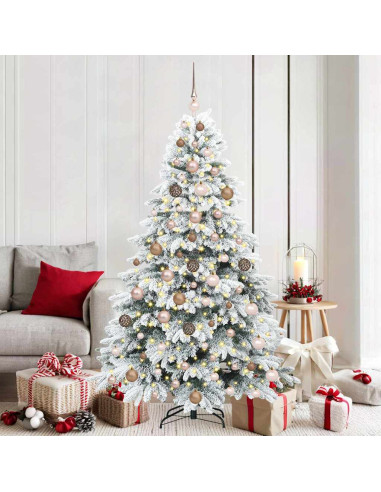 Albero di Natale artificiale con 300 LED Verde 180 cm PE e PVC