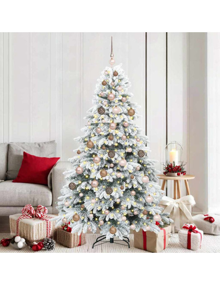 Albero di Natale artificiale con 300 LED Verde 180 cm PE e PVC